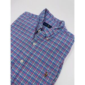 Ralph Lauren Mens Plaid Cotton Button Down Multi Color XL